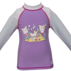 Arena Friends LS UV Tee Kids, vert/gris