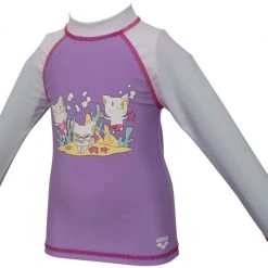 Arena Friends LS UV Tee Kids, violet/blanc -Kayak, canoë, paddle Soldes Boutique arena friends ls uv tee kids lilac white 3