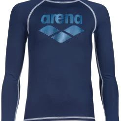 Arena Rash LS UV Vest Boys, blanc/gris
