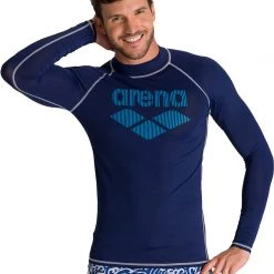 Arena Rash LS UV Vest Men, bleu -Kayak, canoë, paddle Soldes Boutique arena rash ls uv vest men navy 5