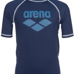 Arena Rash SS UV Vest Boys, blanc/gris