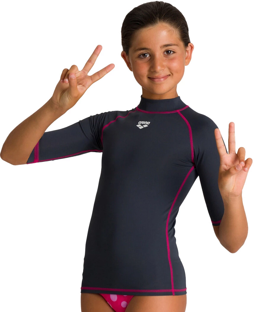 Arena Rash SS UV Vest Girls, blanc/gris 5 Arena Rash SS UV Vest Girls, blanc/gris – Image 5