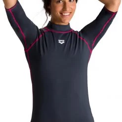 Arena Rash SS UV Vest Women, blanc/gris -Kayak, canoë, paddle Soldes Boutique arena rash ss uv vest women ash grey 5