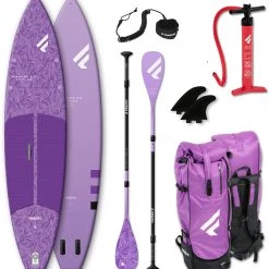 Fanatic Diamond Air Touring Pocket SUP Package 11'6"x31 Inflatable SUP with Paddle and Pump, violet