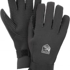 Hestra Neoprene Gants cinq doigts, noir