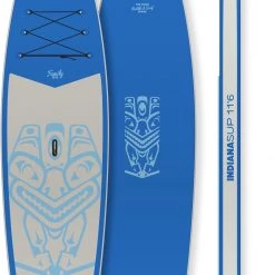 Indiana SUP 11'6 Family Pack avec pagaie 3 composite/fibre de verre, gris/bleu