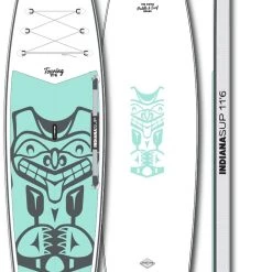Indiana SUP 11'6 Touring Lite Inflatable SUP Board, blanc/turquoise