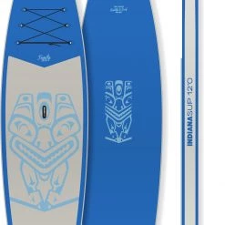 Indiana SUP 12'0 Family Pack avec pagaie 3 composite/fibre de verre, gris/bleu