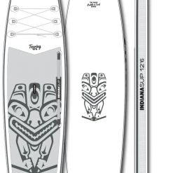Indiana SUP 12'6 Touring Inflatable SUP Board, blanc/gris