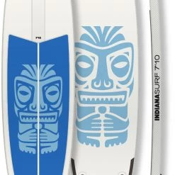 Indiana SUP 7'10 Surf Paddle Gonflable, blanc/bleu