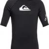 Quiksilver All Time Shortsleeve Rashguard Men, noir