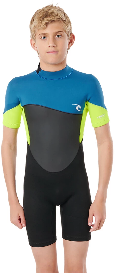 Rip Curl Omega SS Back Zip Suit Boys, noir/Multicolore 1 Rip Curl Omega SS Back Zip Suit Boys, noir/Multicolore