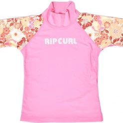 Rip Curl UV Short Sleeve Shirt Girls, rose/orange